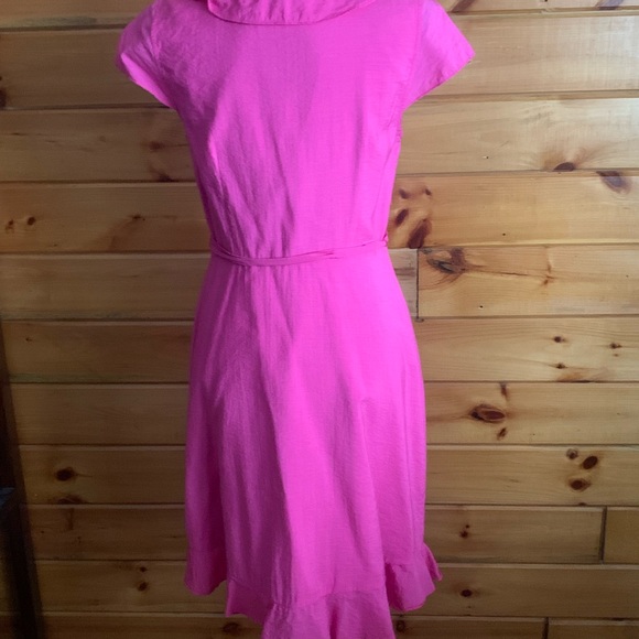Beautiful Apt 9 Light Fuchsia/ Pink Wrap Dress.  Sz 6 - Picture 6 of 7